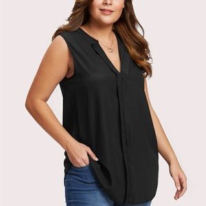 Shein-sleeveless blouse top